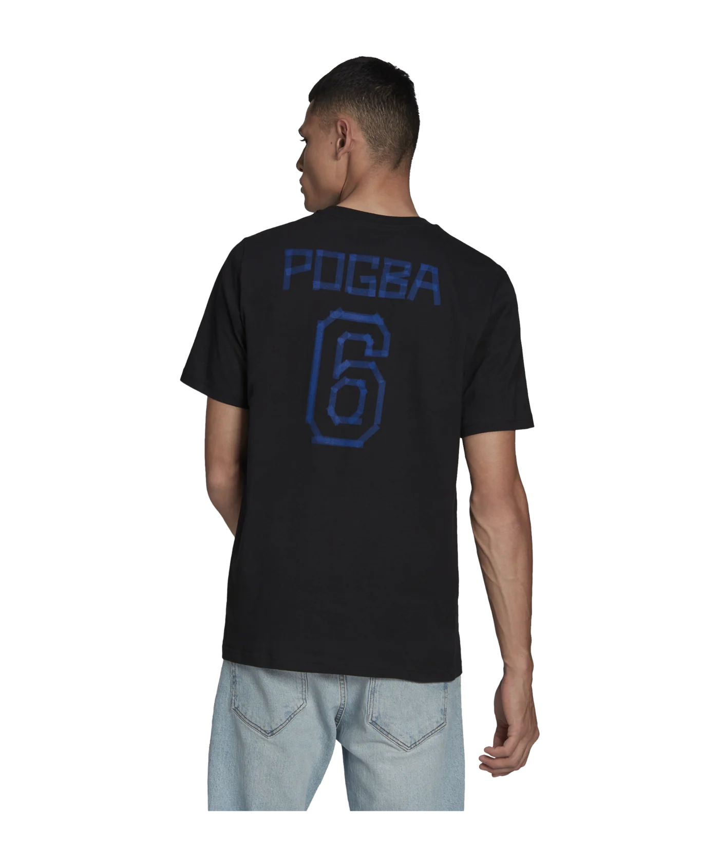 adidas Pogba Icon Graphic T-Shirt Schwarz Blau