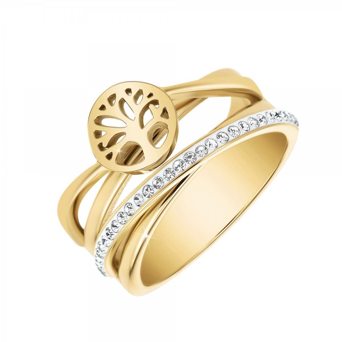 Bague arbre de vie SC Bohème ornée de cristaux scintillants
