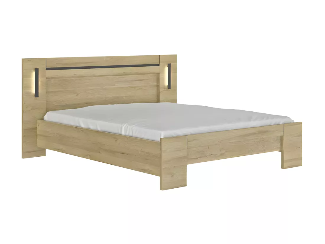 Chambre Adulte Complète (160*200) Chêne blond - MARCELLINO