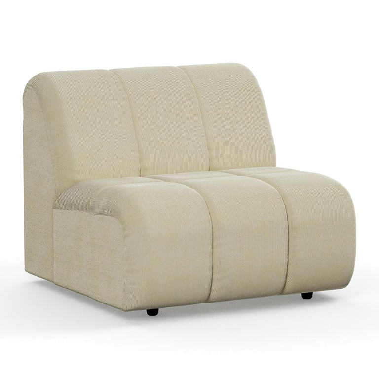 HKliving Wave bank element midden corduroy rib hay