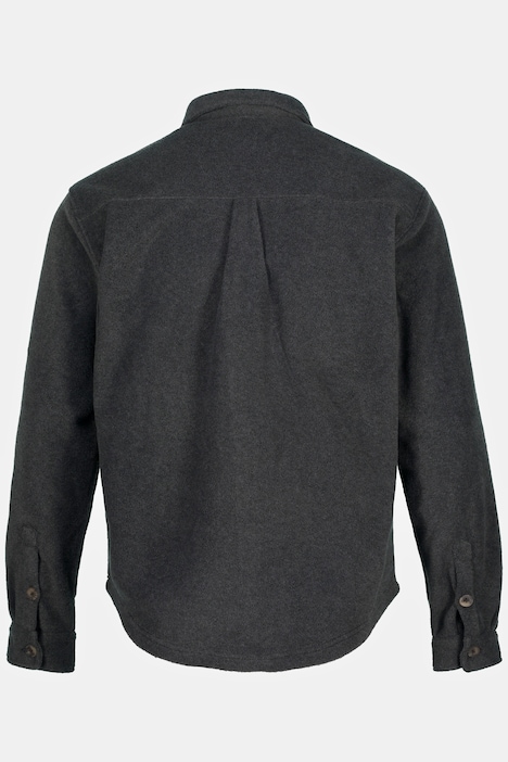 STHUGE Hemd, Overshirt, Fleece, Langarm, Modern Fit, Kentkragen, bis 8 XL
