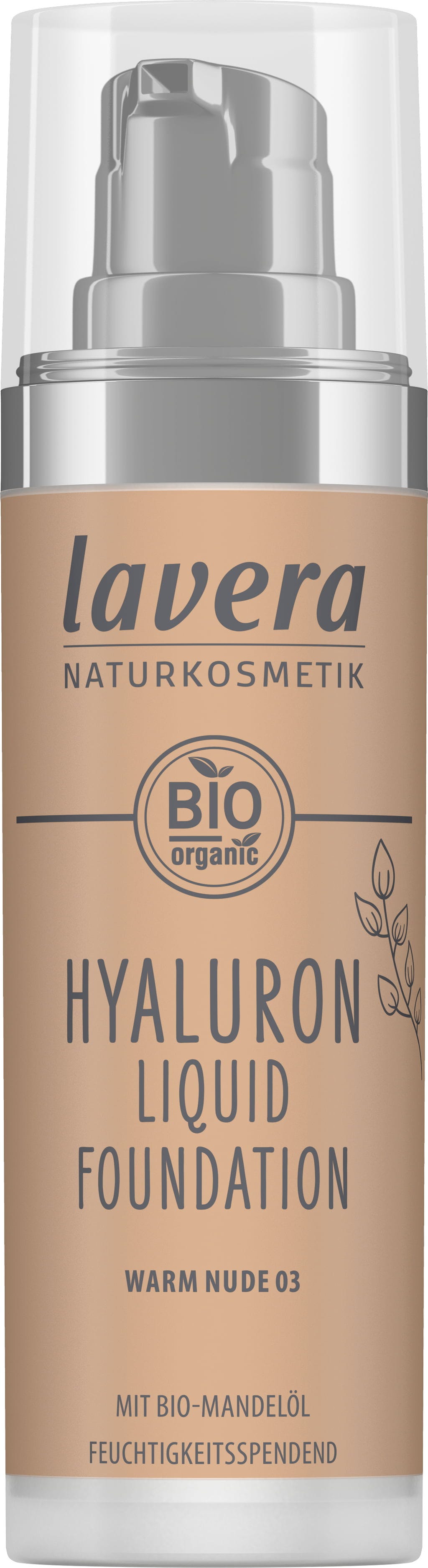 lavera  Hyaluron Liquid Foundation, 03 Warm Nude (30 ml)