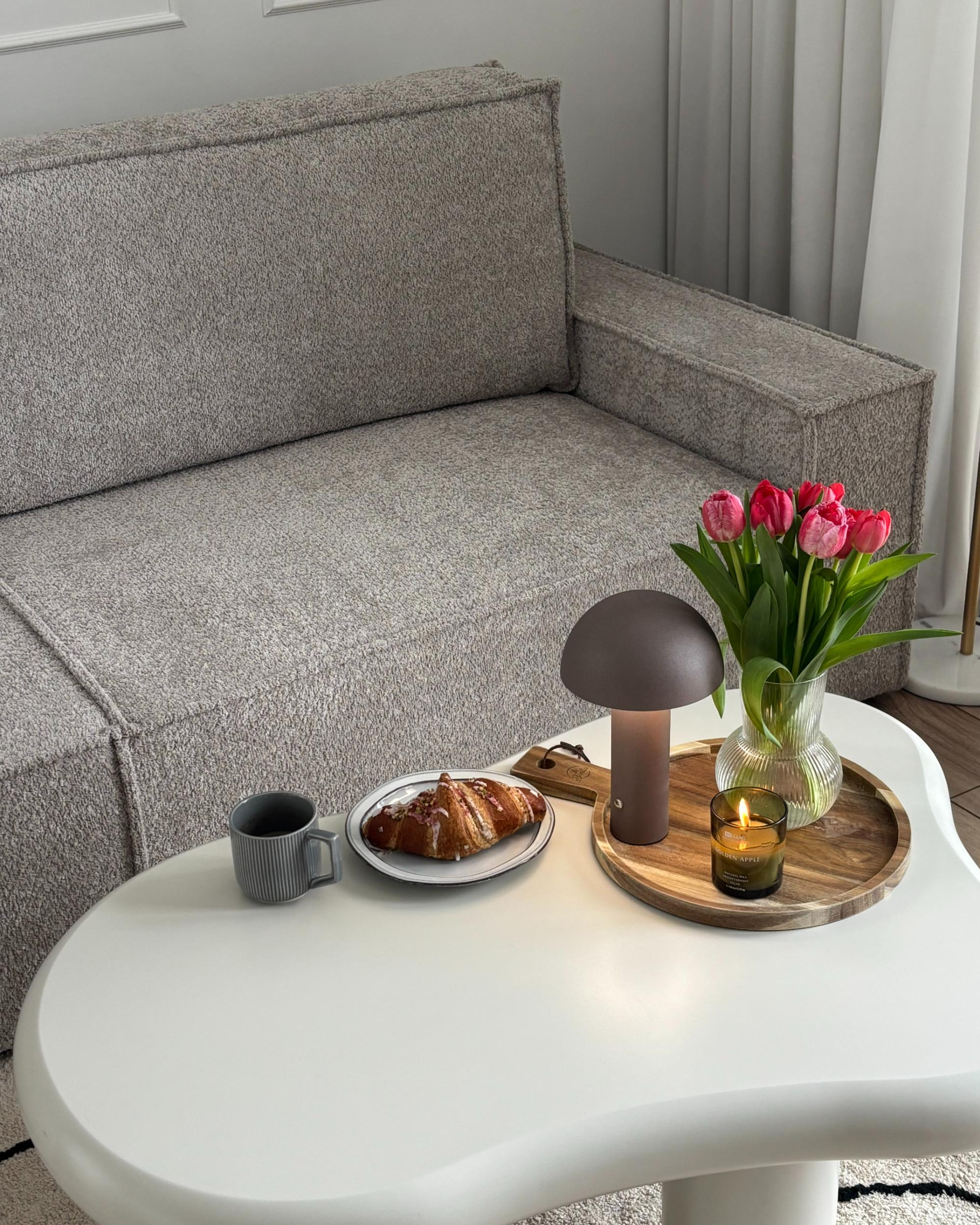 LED draadloze tafellamp BOJO met dimmer Metaal Bruin