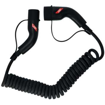 Carpoint spiraal laadkabel elektrische auto type 2 - 2 32a 1ph 6 meter