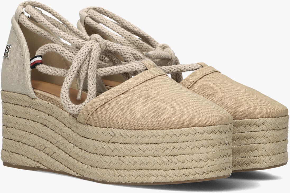 TOMMY HILFIGER beige tommy hilfiger espadrilles closed toe flatform