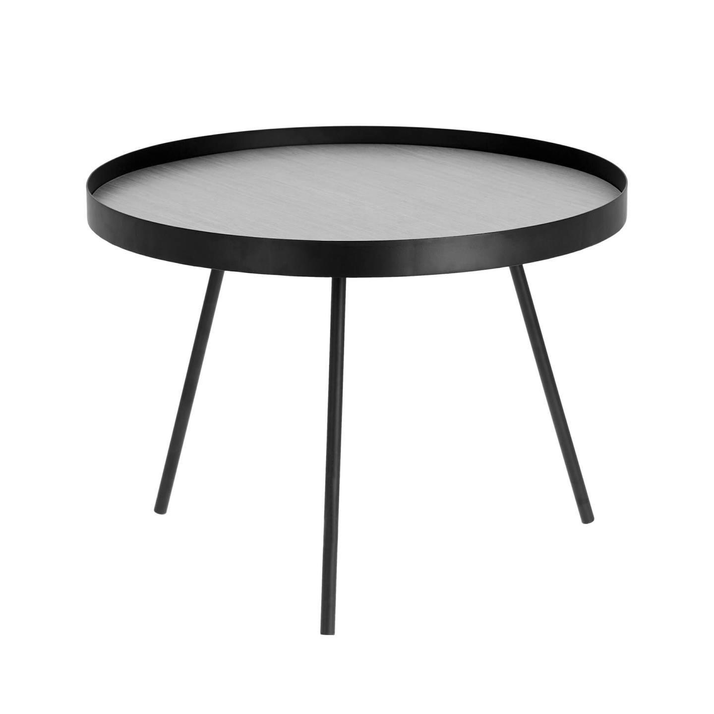 Kave Home Beistelltisch NENET 60 x 60 cm Eiche-Dekor/schwarz
