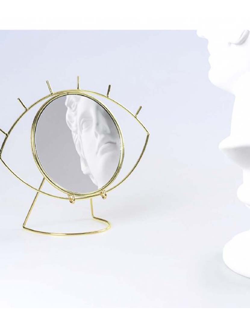 Cyclops Golden Table Mirror