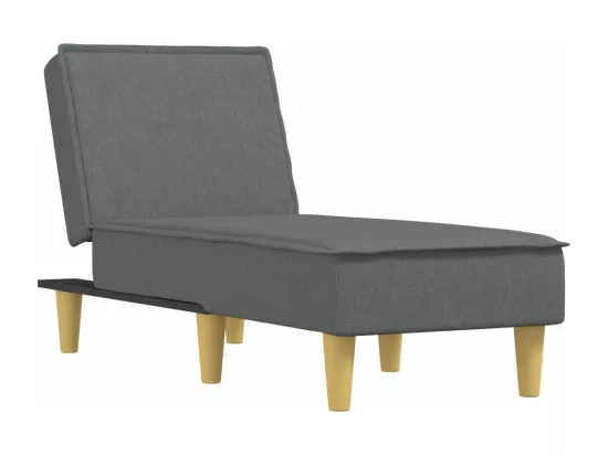 Chaise longue gris foncé tissu