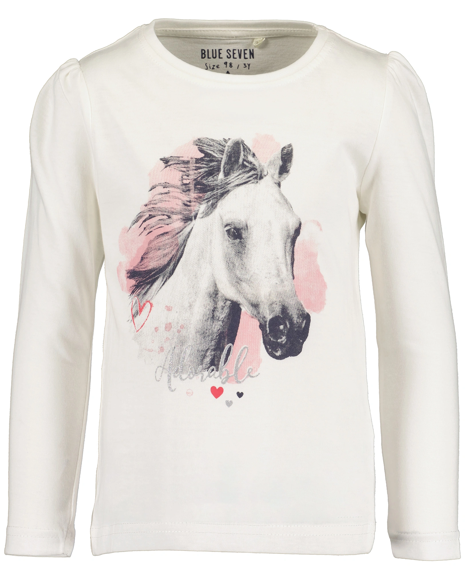 Langarmshirt ADORABLE HORSE in offwhite