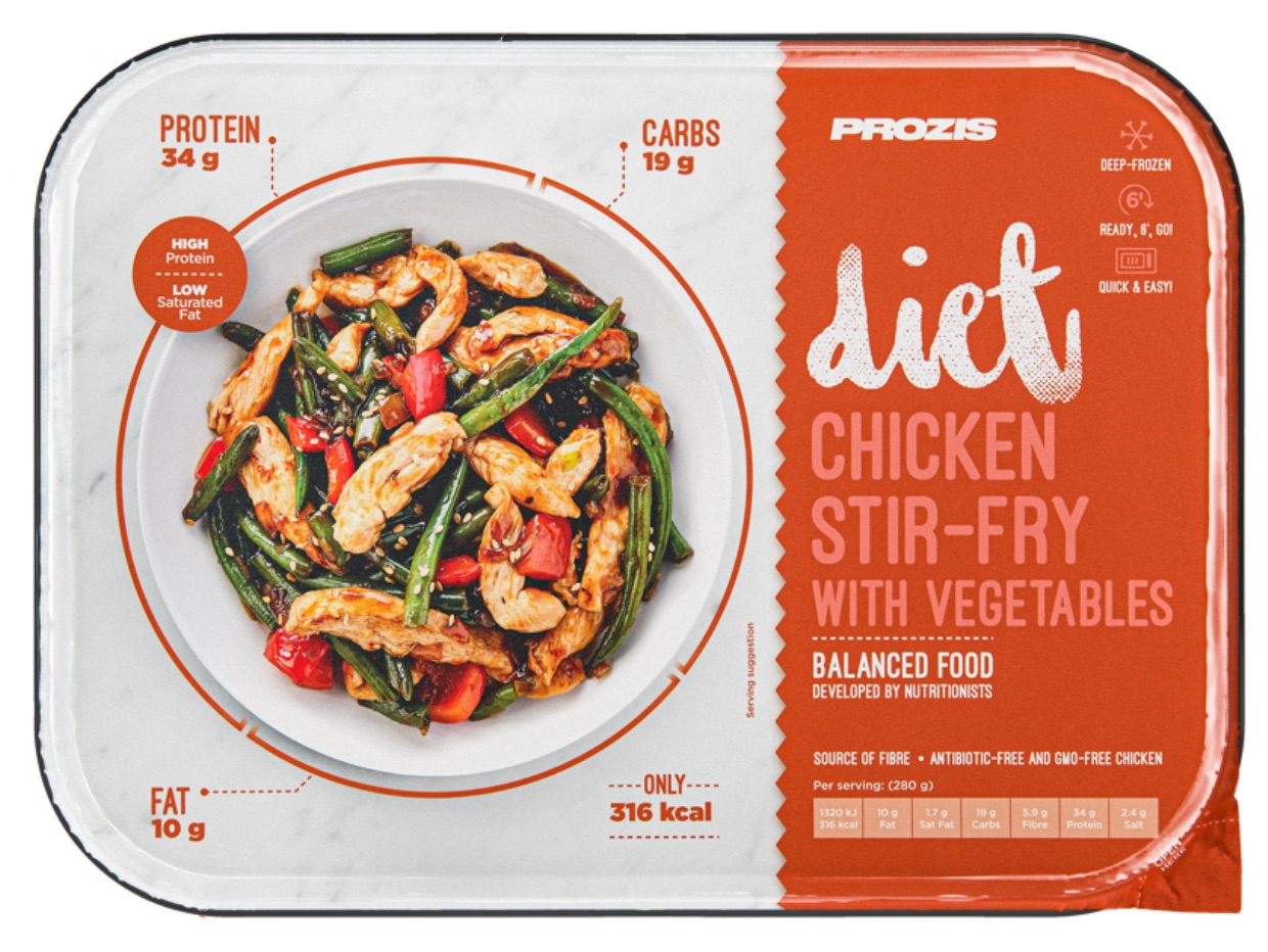 REFEIÇÃO PROZIS DIET FRANGO SALTEADO COM VEGETAIS 280G