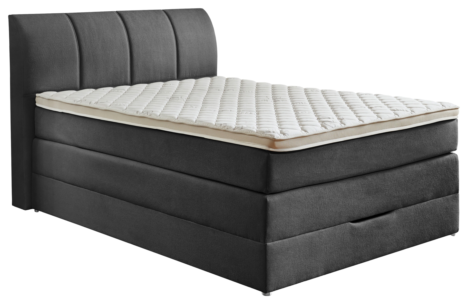 CASAVANTI Boxspringbett MILANO 140 x 200 cm anthrazit