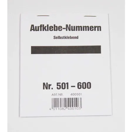 Wolf & Appenzeller 400501 - Gewinn-Aufklebe-Nummern 501-600