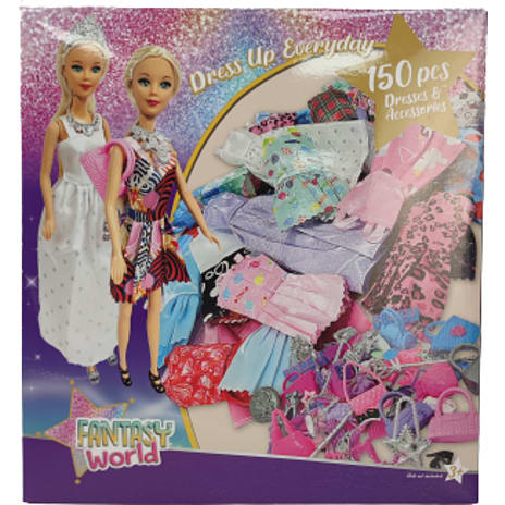 Fantasy world jumbo tilbehørssæt 150 dele