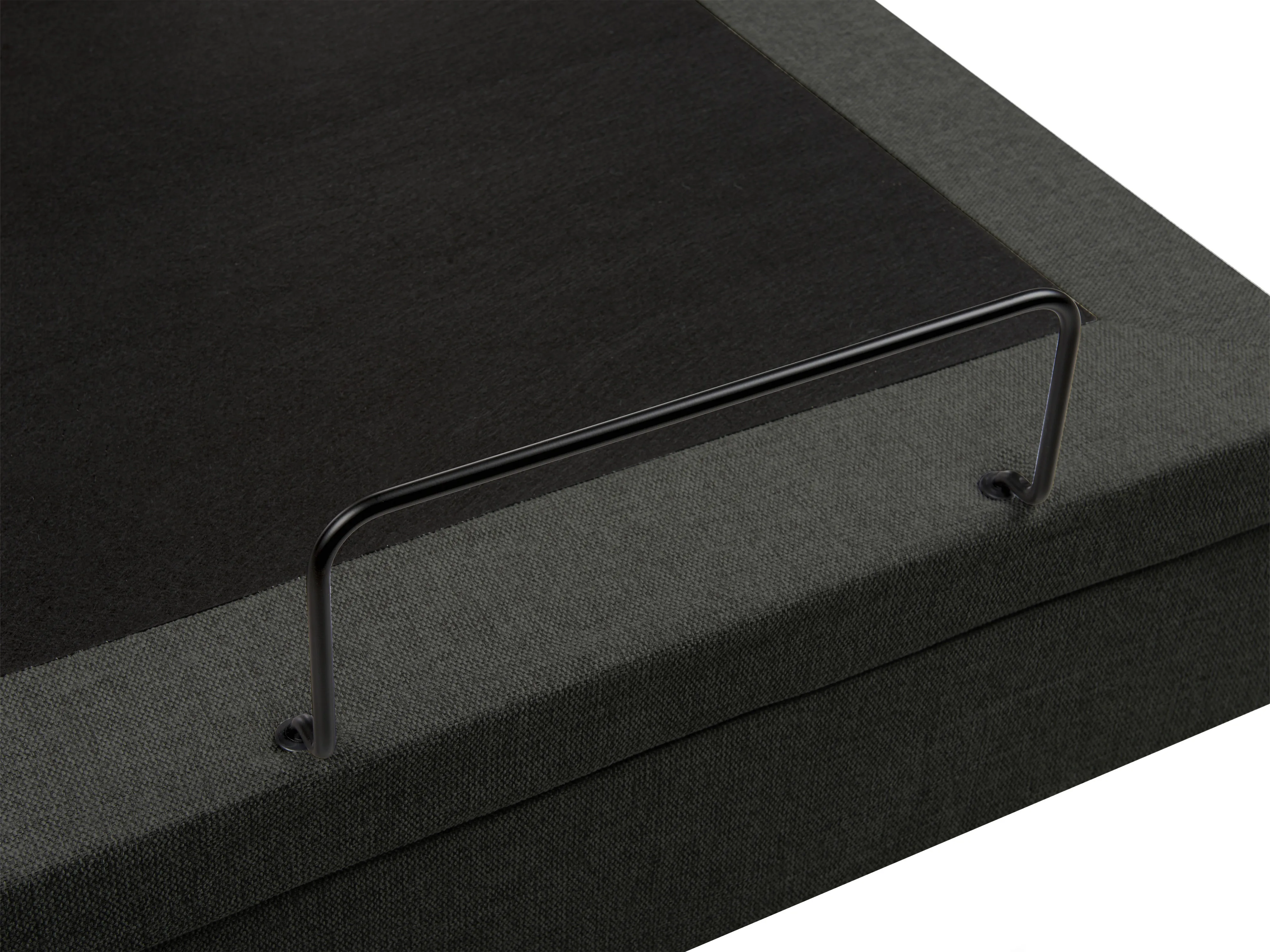 Verstelbaar bed zonder hoofdbord Stof CASTELLAN 90 x 200 cm Donkergrijs