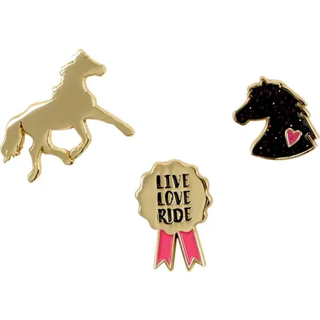 Die Spiegelburg Pins I LOVE HORSES (vergoldet)