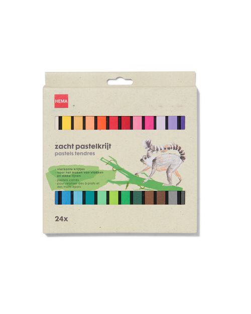 24 pastels doux carrés