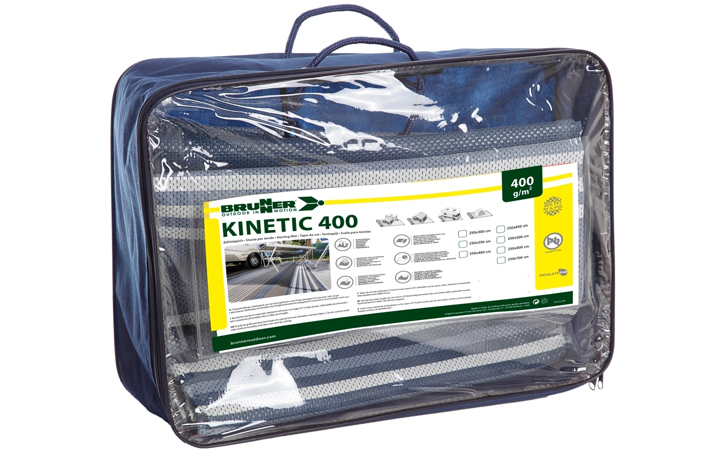 Zeltteppich Kinetic 400 KINETIC GRAU 250 x 700 cm