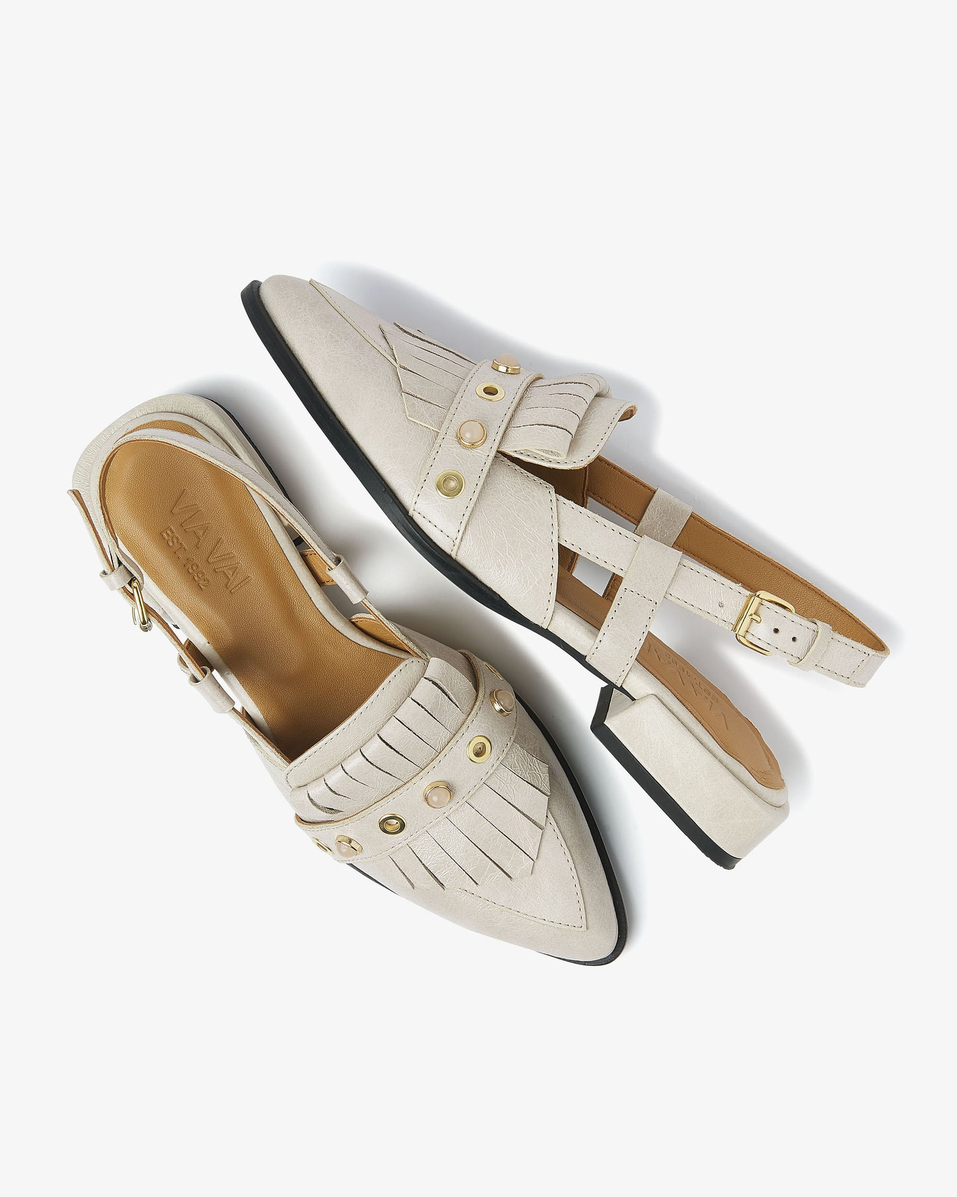 VIA VAI beige slingbacks Jazz Tammi