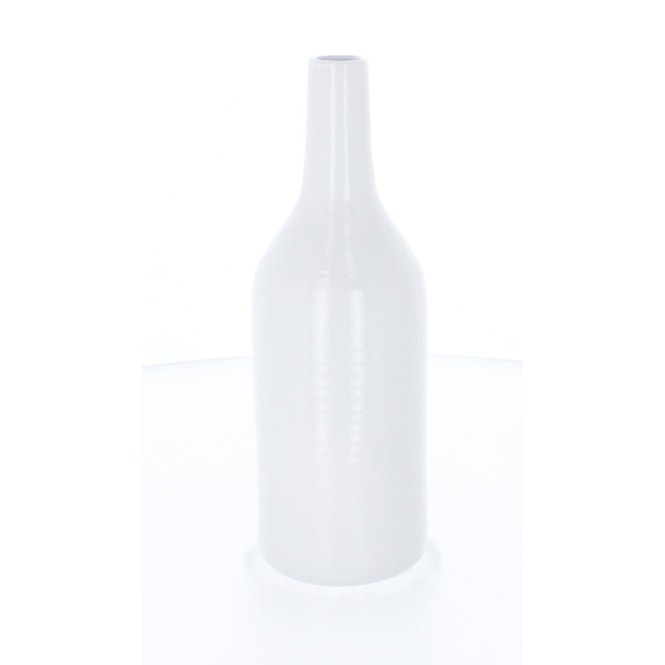 Vase Flasche weiß - ca. 7 x 7 x 20 cm