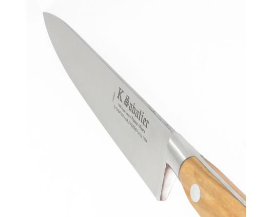 Cuisine 20 cm- Acier Carbone - Manche Olivier Couteaux de cuisine professionnel