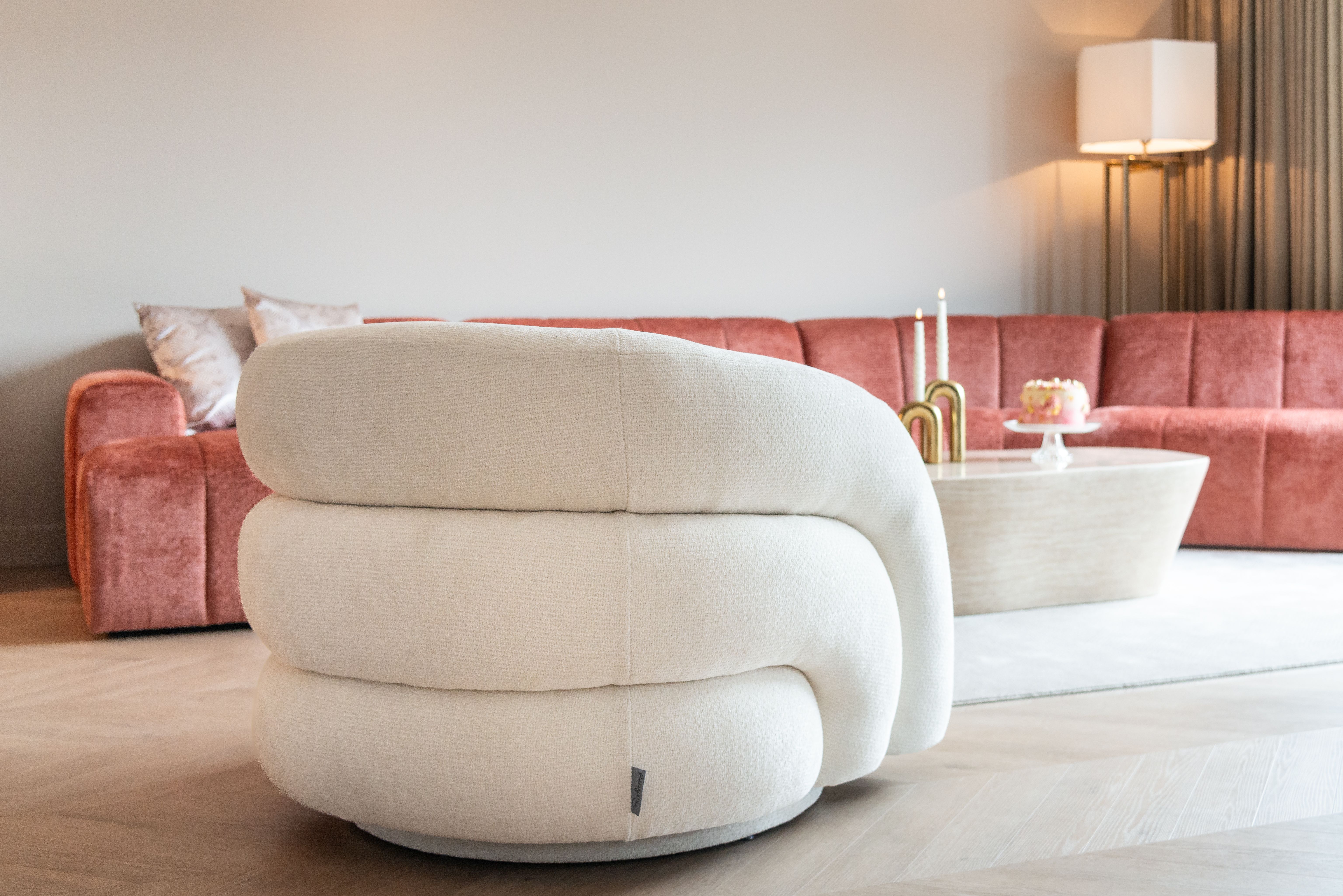 Draaifauteuil S5145 unicorn white Arcus B89 x D89 x H71 cm