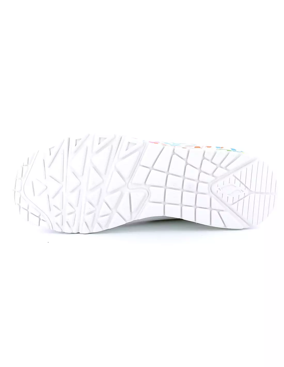 SKECHERS UNO - Baskets WHITEANDMULTIHEARTPRINTDURALEATHER