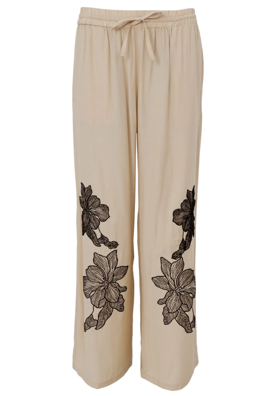 Black Colour Bcalia Pant W/Lace Patch vanilla
