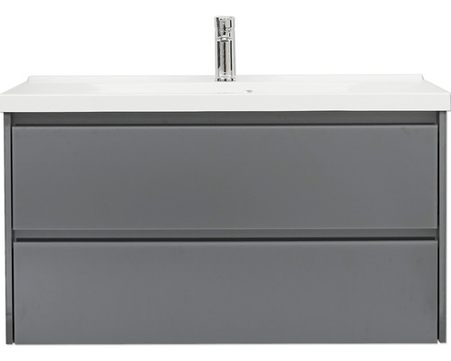 Pelipal xpressline 3261 wastafelmeubel, afmetingen (B x H x D): 100 x 52,9 x 42 cm, frontkleur: grijs, 3261.611014