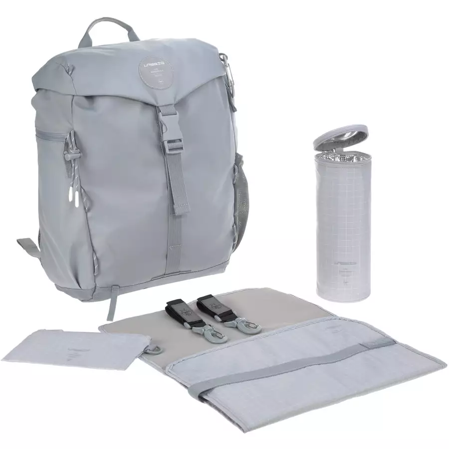 LÄSSIG Wickelrucksack Outdoor Backpack grey