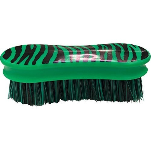 Escova Roma para rosto de cavalo, verde/zebra