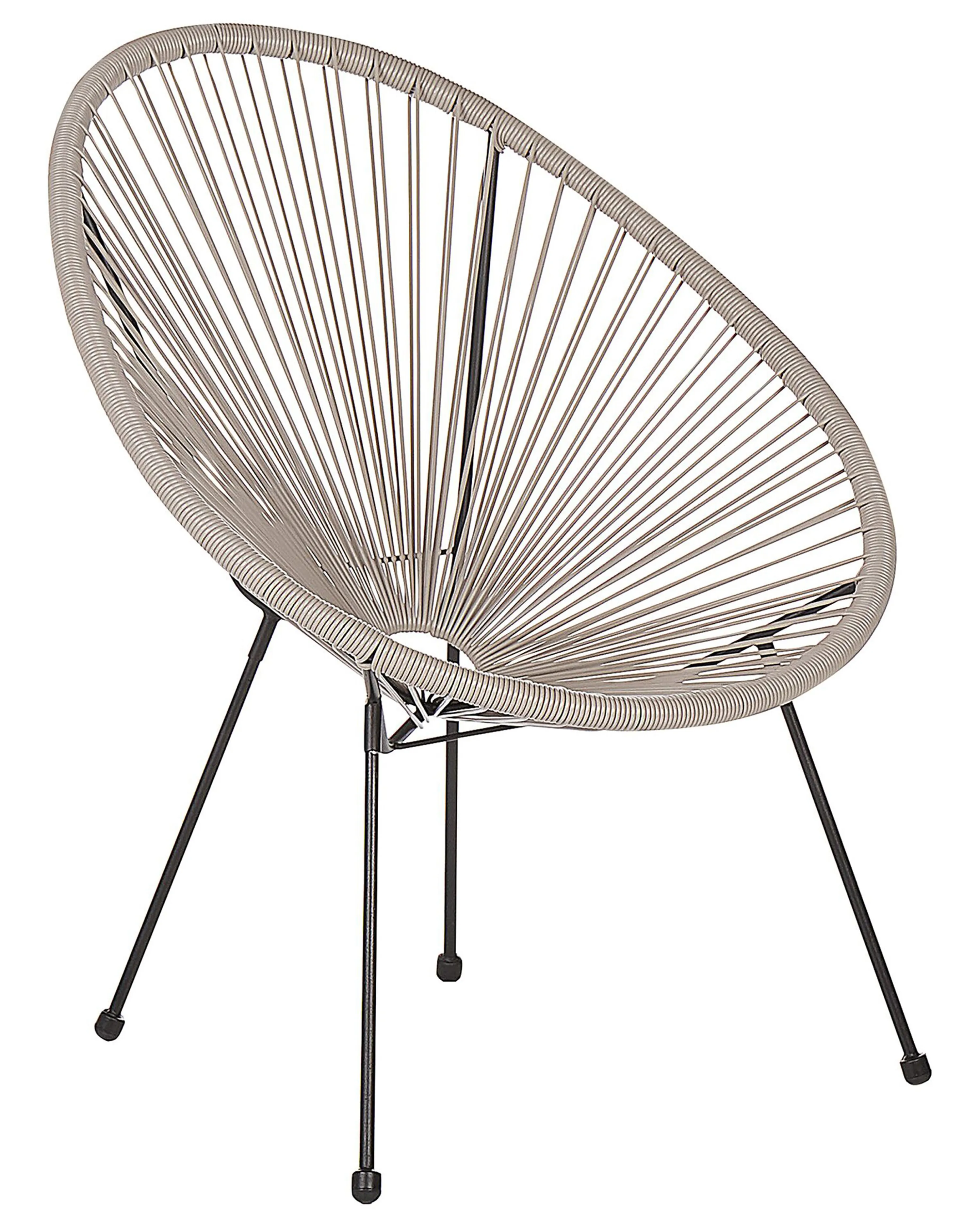 Set van 2 tuinstoelen ACAPULCO II PE rotan Lichtgrijs