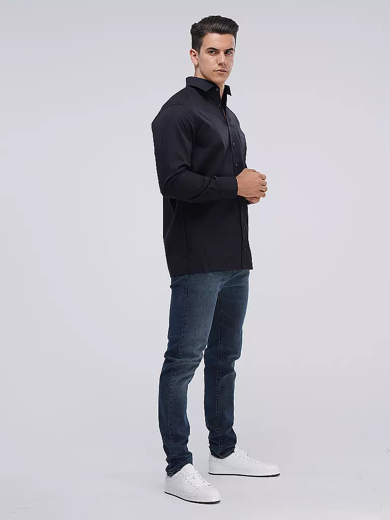 OLYMP Hemd Modern Fit  schwarz