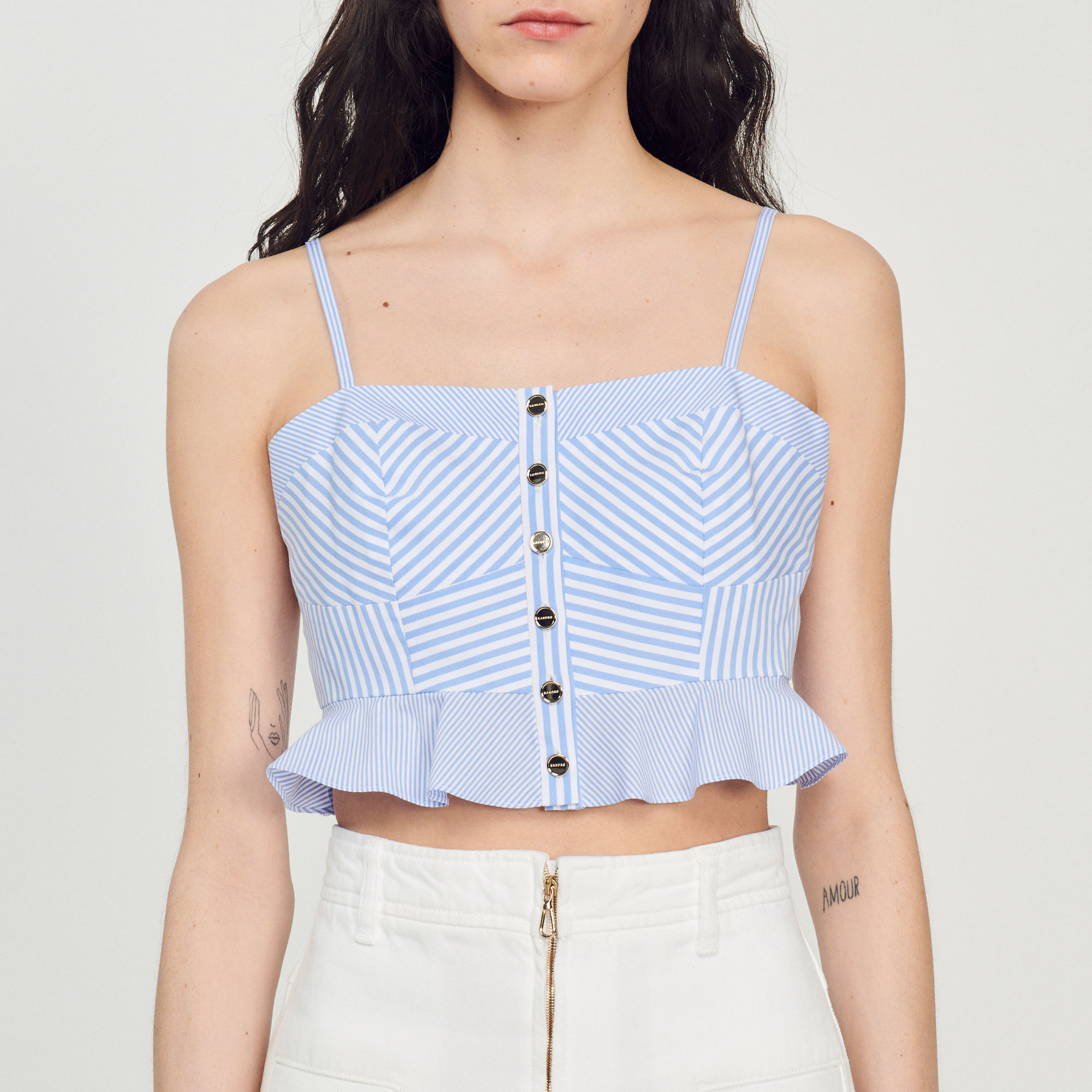 Top bustier á rayures