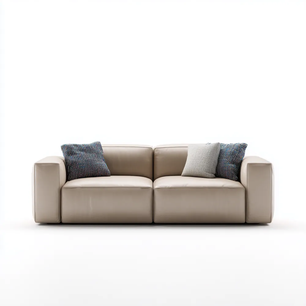 2-Sitzer-Sofa Leder 180x85x75 cm - Beige - Modernes Design