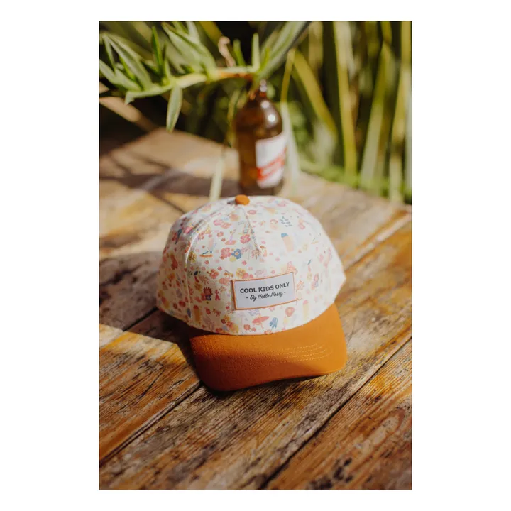 Hello Hossy Casquette Dried Flowers | Orange Rouille