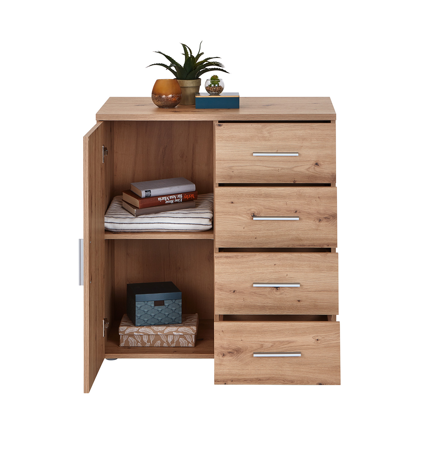 Kommode - Artisan Eiche - mit Übertiefe - 80 cm
