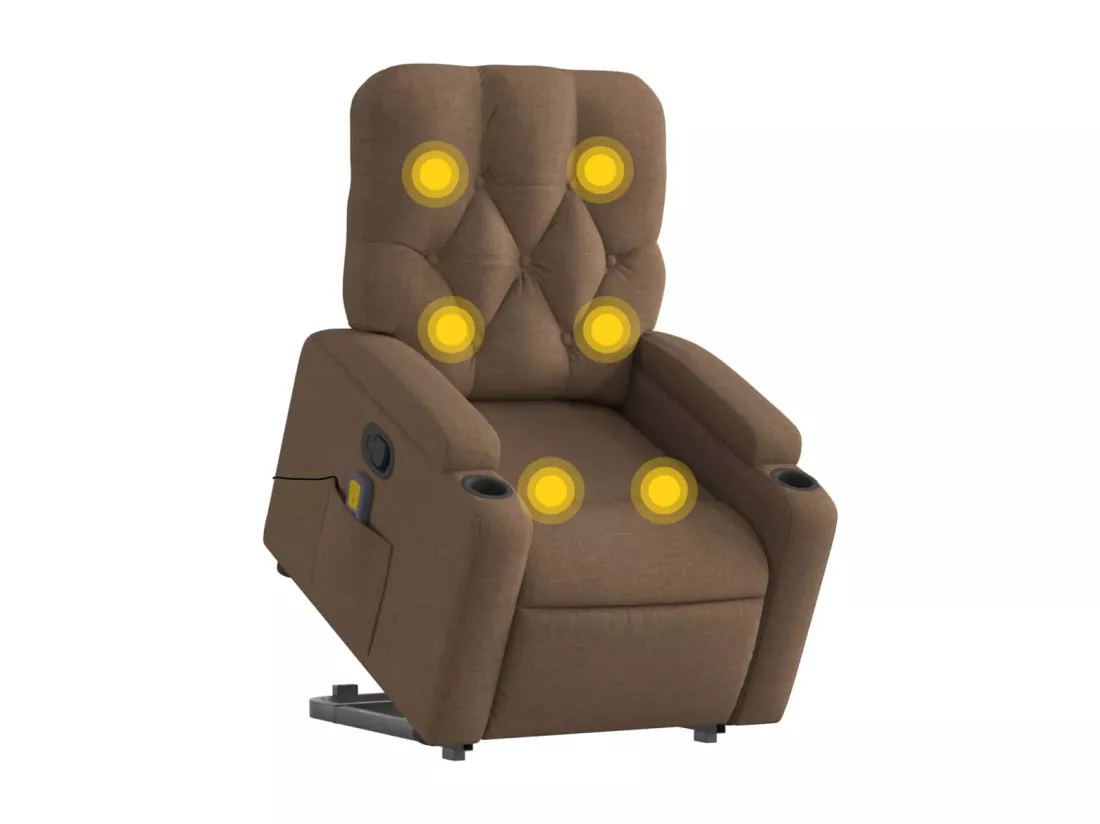 Fauteuil massant inclinable Marron Tissu