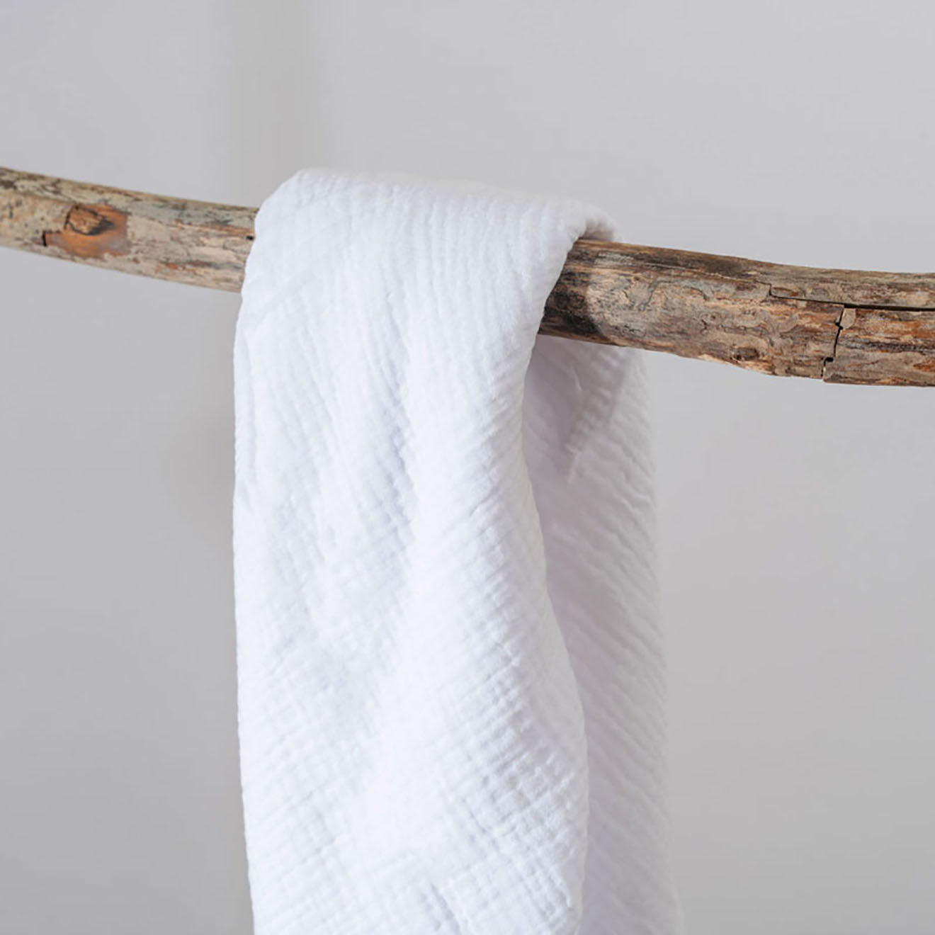 Papate Lange en Coton Bio blanc - 50x50 cm