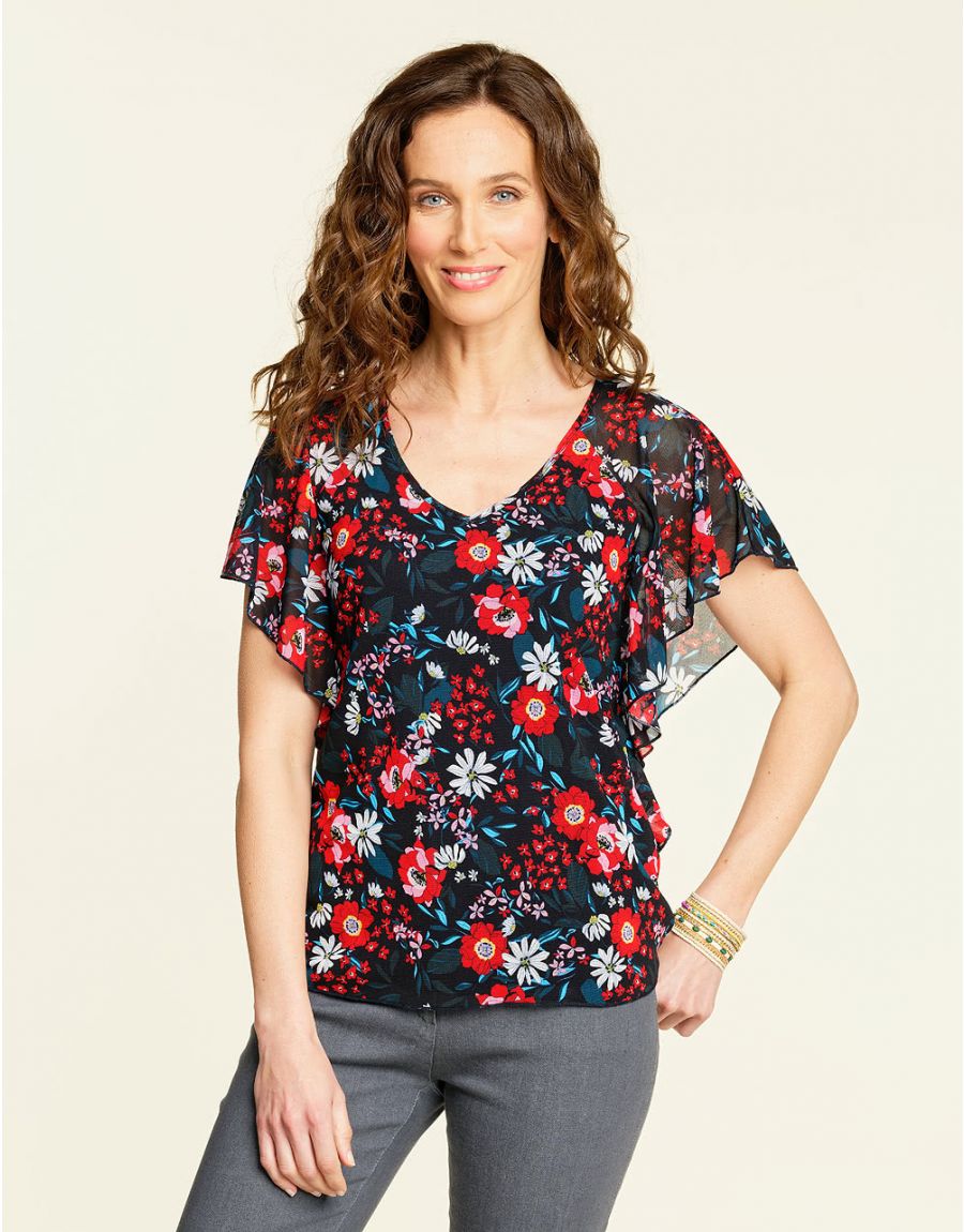 Blouse légère en résille