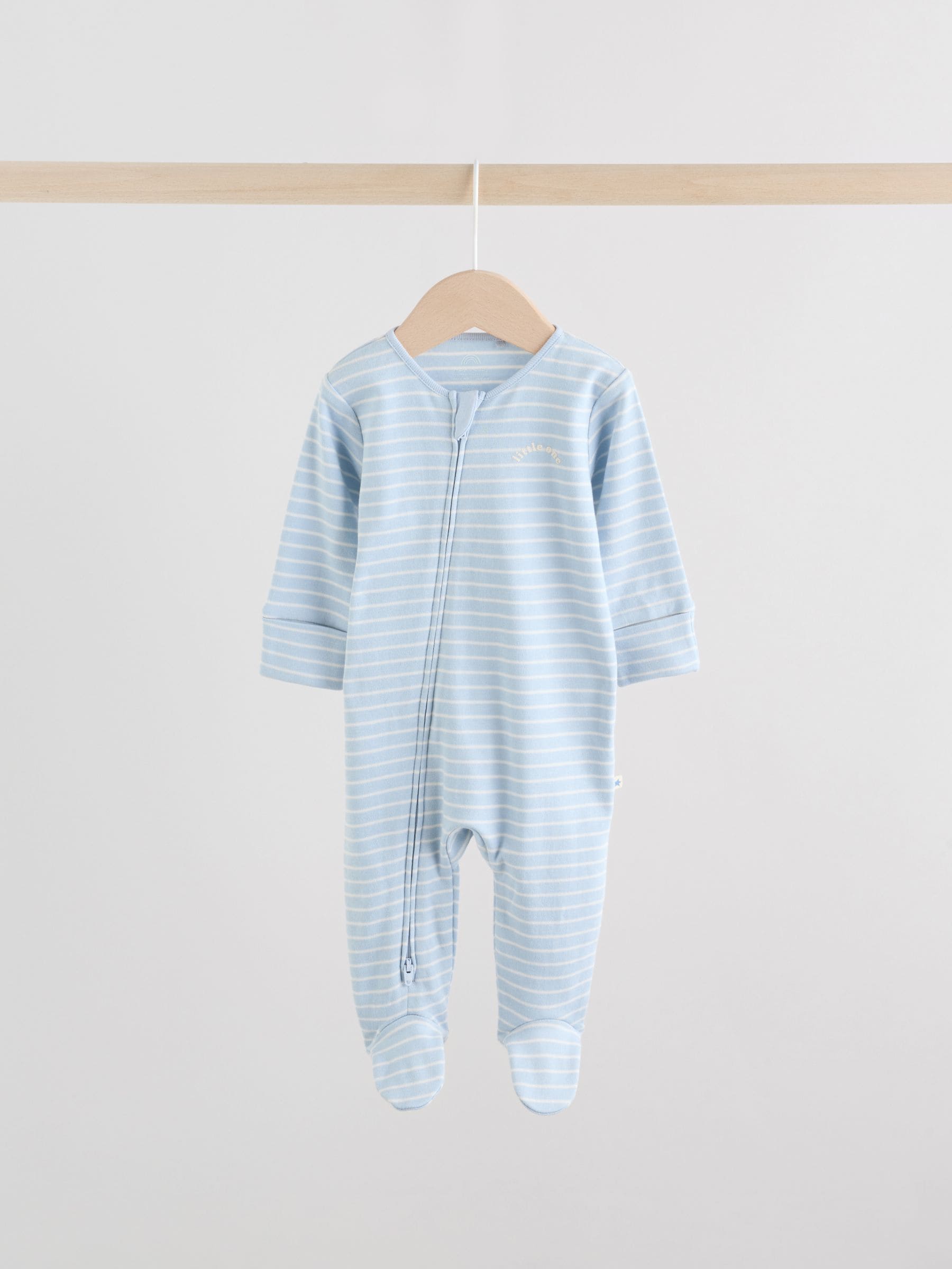 Blauw - Verpakking van 3 babypyjama's met tweewegrits (0-2jr)