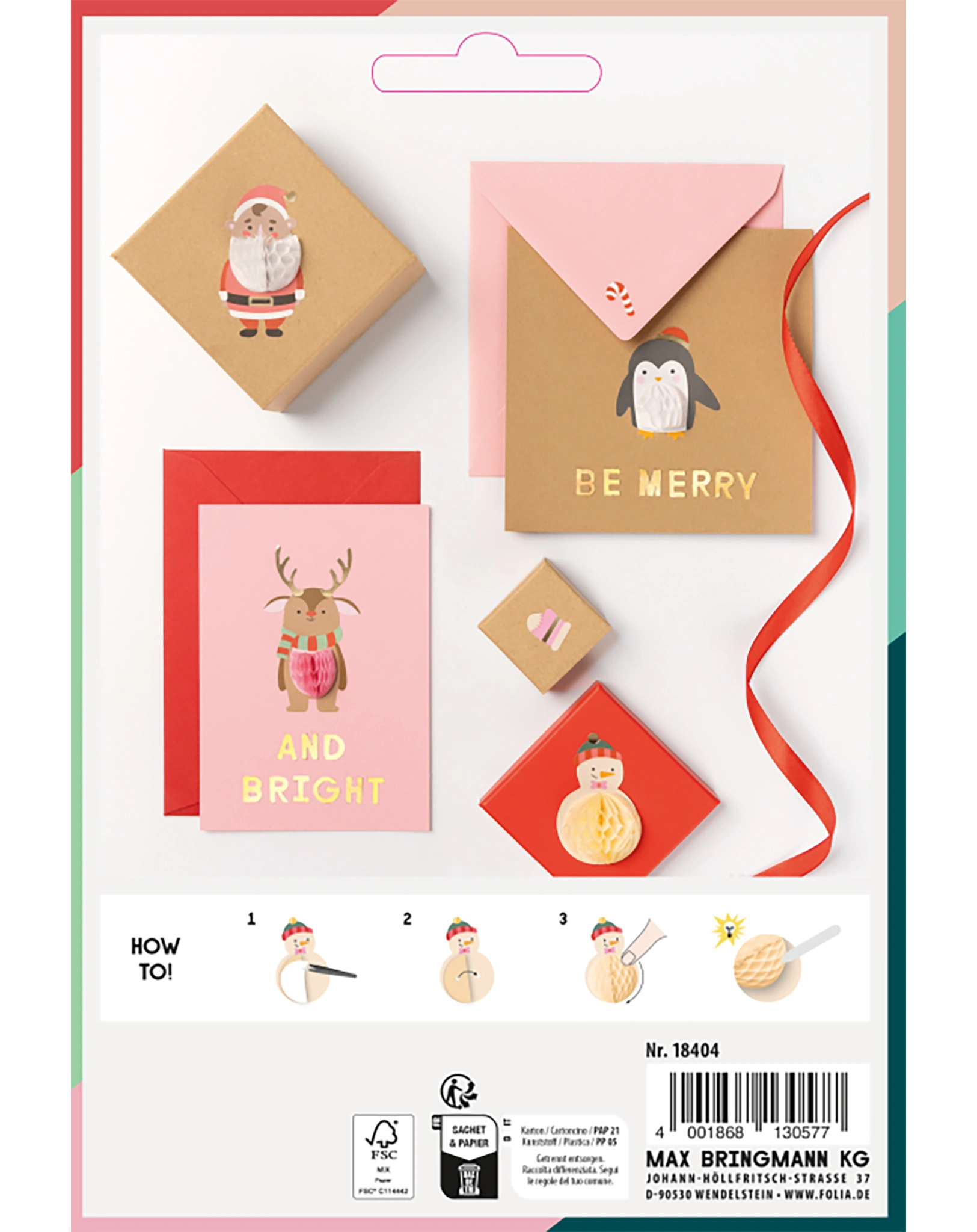 Wabenball-Sticker CHRISTMAS 17-teilig