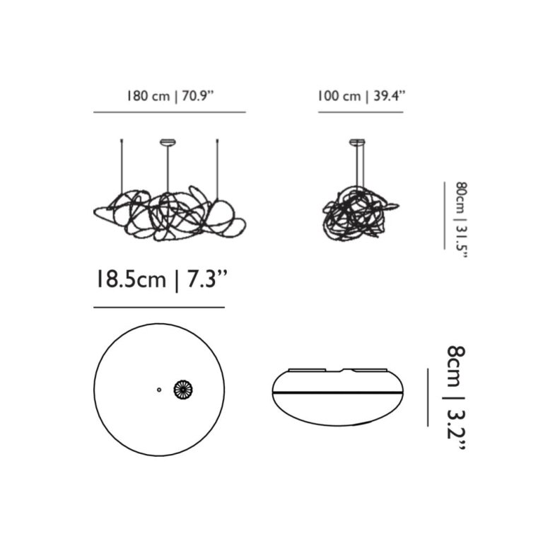 Moooi Flock of Light 31 hanglamp LED 180x100 brons
