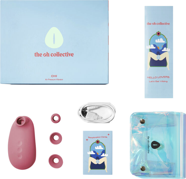 The Oh Collective Chi - Air pulsating vibrator with adjustable heads and explo Cashmere rose