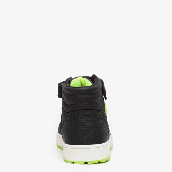 Blue Box hoge jongens sneakers zwart/neon groen