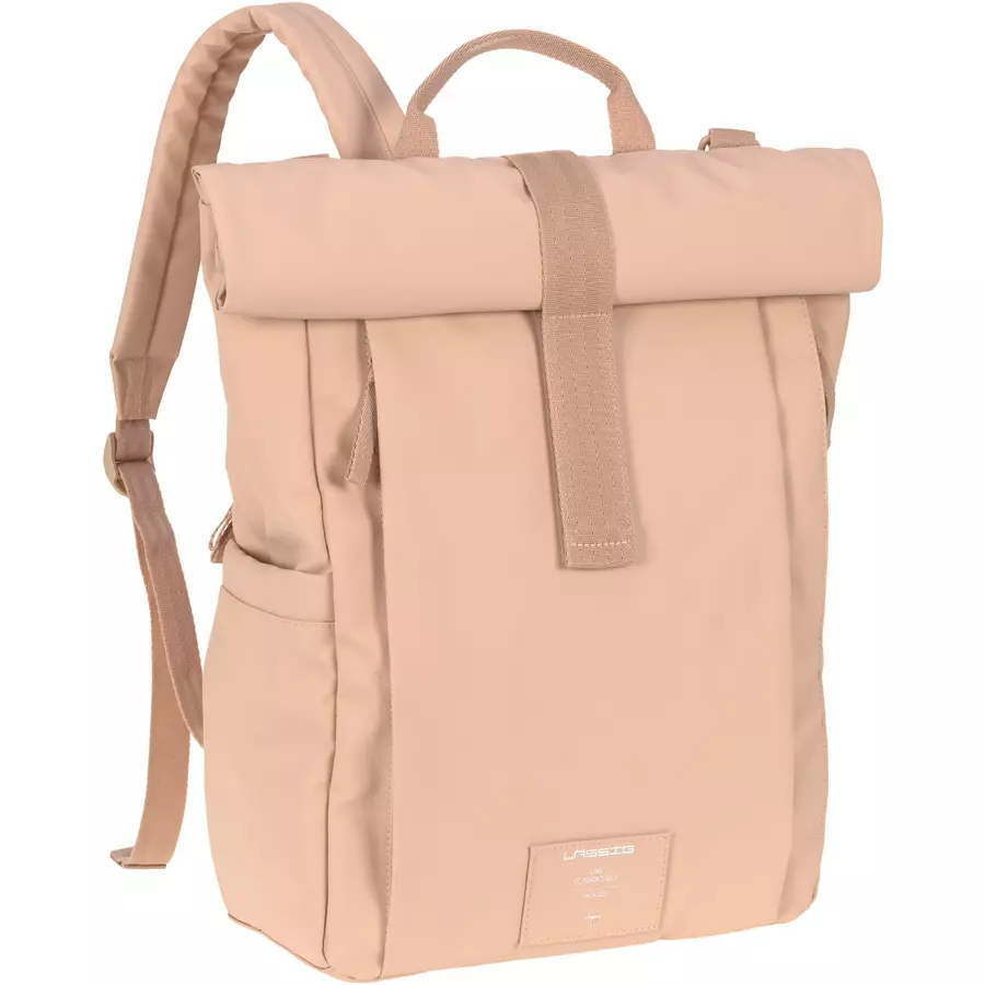 LÄSSIG Wickelrucksack Rolltop Up Backpack peach rose