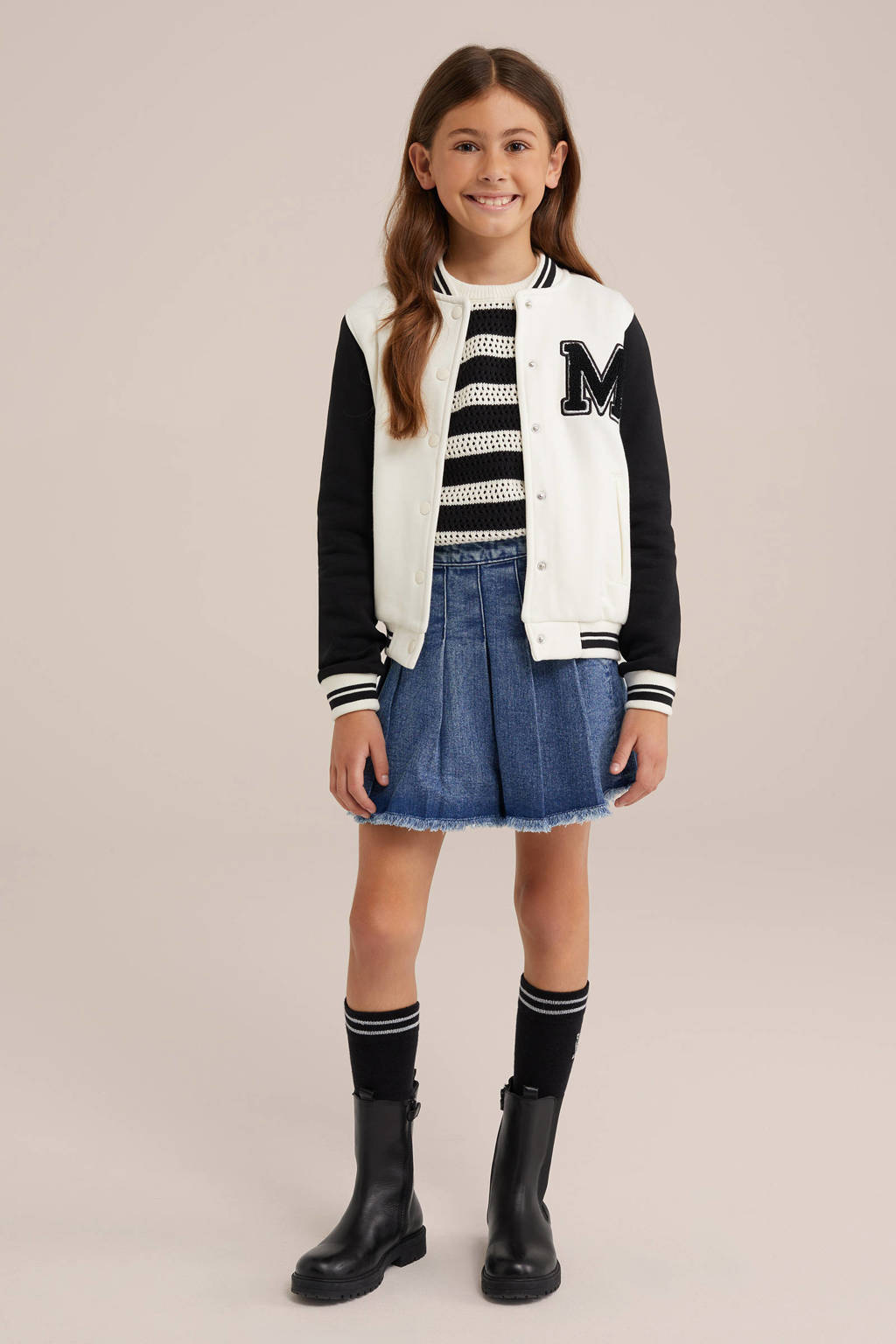 WE Fashion gebreide trui zwart