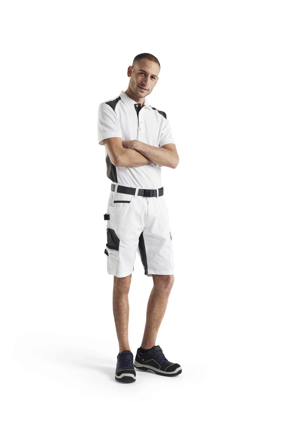 Blåkläder332410501098S Poloshirt - Wit/Donkergrijs - S