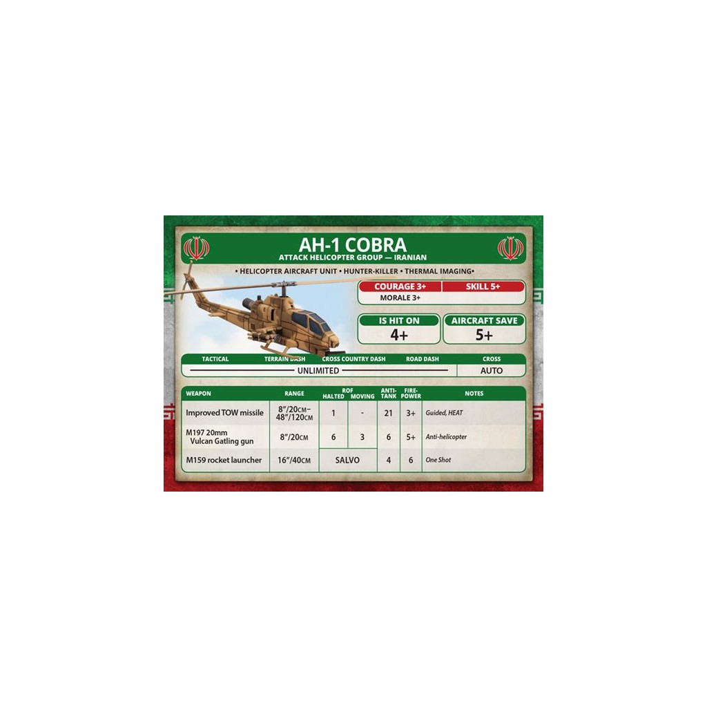 Team Yankee - Iranian Unit Cards