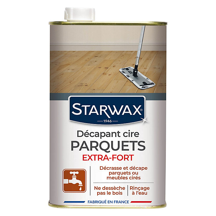 Décapant cire extra fort parquet ciré Starwax 1L