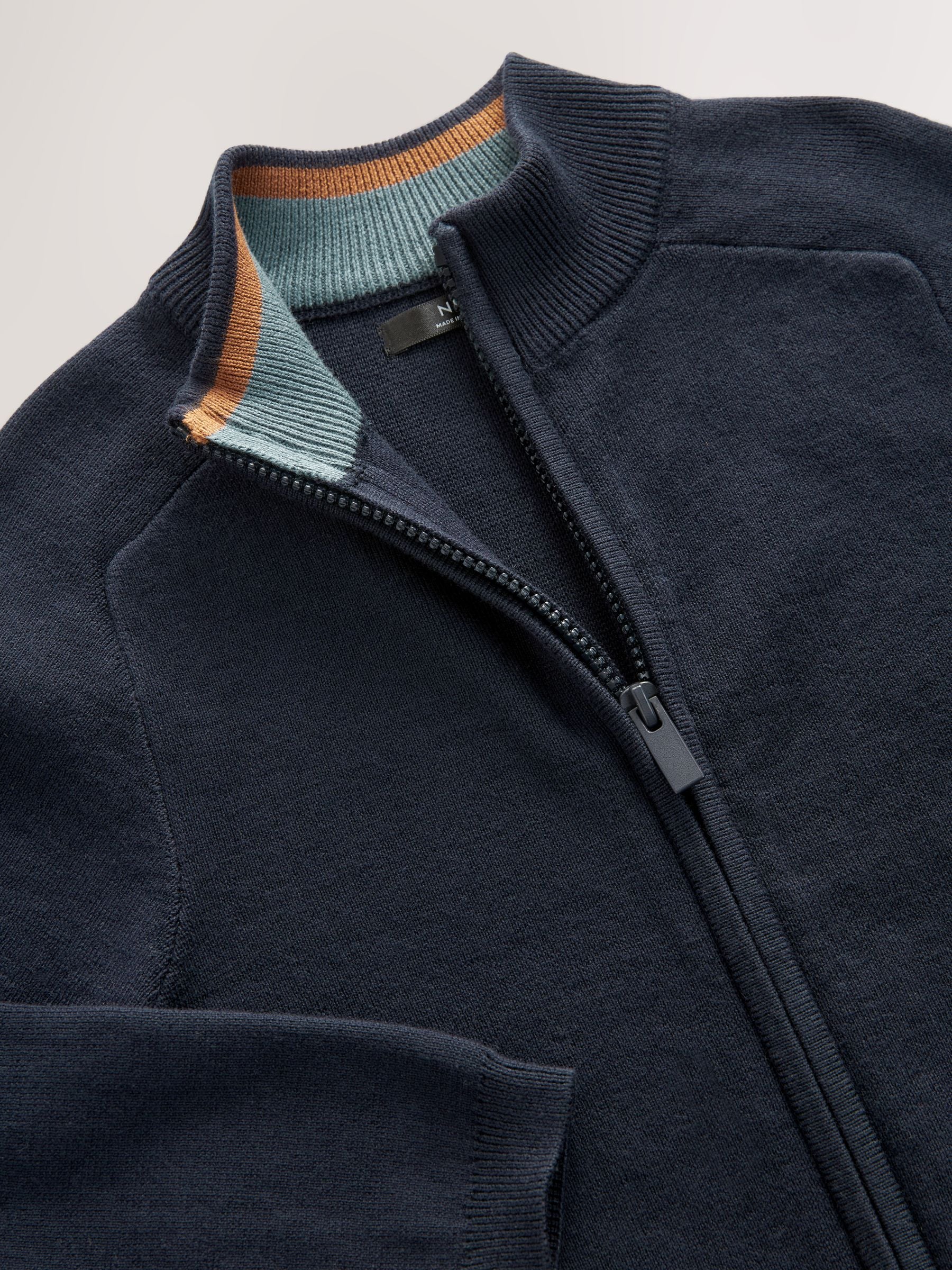 Marineblauw - Gebreid vest met rits (3-16 jr)